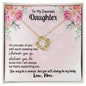 To My Daughter - Love Knot Necklace