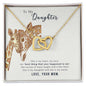 To My Daughter - Interlocking Heart Necklace
