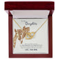 To My Daughter - Interlocking Heart Necklace