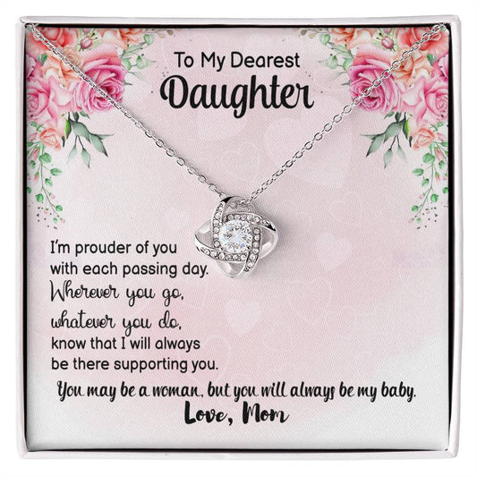 To My Daughter - Love Knot Necklace