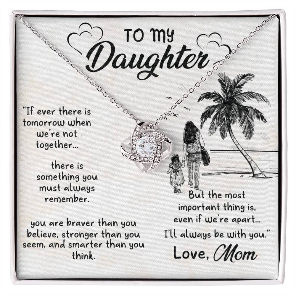 To My Daughter - Love Knot Necklace