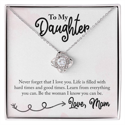 To My Daughter - Love Knot Necklace